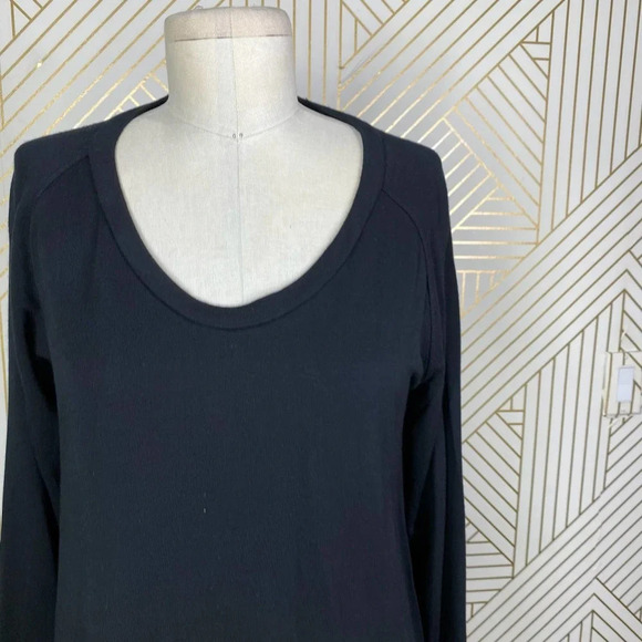 LNA Black Modal Long Sleeve Jersey Scoop Neck T-Shirt Size US XS - Picture 3 of 12